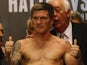 Ricky Hatton during the weigh-in on November 23, 2012