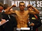 Scott Quigg during the weigh-in on November 23, 2012