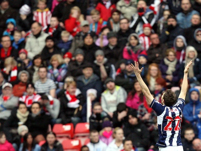 Zoltan Gera opens the scoring for West Brom on November 24, 2012