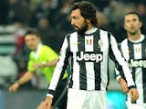 Juventus' Andrea Pirlo looks away after missing a penalty in the match against Torino on December 1, 2012