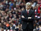 Arsenal manager Arsene Wenger on the touchline in the match against Swansea City on December 1, 2012