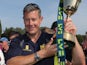 Ashley Giles standing proudly with his trophy on September 6, 2012
