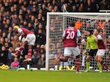 Carlton Cole scores West Ham's first on December 1, 2012