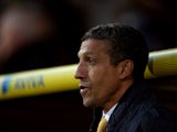 Norwich City manager Chris Hughton on the touchline during the match against Sunderland on December 2, 2012