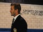 David Beckham arrives for the MLS Cup Final on December 1, 2012