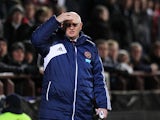 Hearts manager John McGlynn during the match against Celtic on November 28, 2012