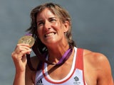 Team GB Women's Doubles gold medalist Katherine Grainger at London 2012 on August 3, 2012