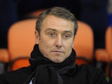 Lee Clark on the touchline during the match against Blackpool on November 27, 2012