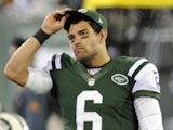 New York Jets quarterback Mark Sanchez on November 22, 2012
