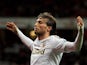 Miguel Michu celebrates after scoring his second goal on December 1, 2012
