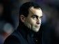 Wigan manager Roberto Martinez during the match against Manchester City on November 28, 2012
