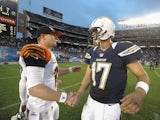 Andy Dalton and Philip Rivers shake hands on December 2, 2012