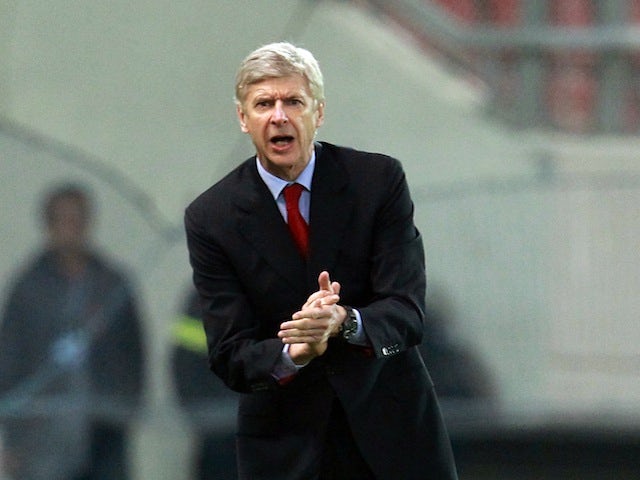 Arsenal boss Arsene Wenger on the touchline in Greece on December 4, 2012