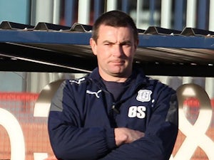 Dundee manager Barry Smith on the touchline during the match against rivals Dundee United on December 9, 2012