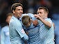 Coventry City's Carl Baker is congratulated by team mates after scoring his second on December 8, 2012