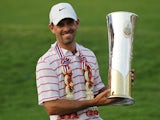 Charl Schwartzel with the trophy after winning the Thailand Golf Championships on December 9, 2012