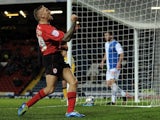 Craig Bellamy celebrates his goal against Blackburn on December 7, 2012