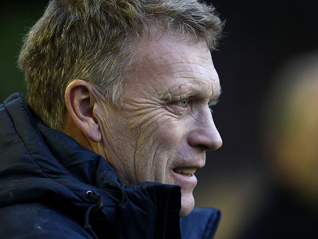 Everton manager David Moyes on the touchline in the match against Spurs on December 9, 2012