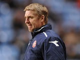 Walsall manager Dean Smith during the match against Coventry City on December 8, 2012