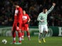 Celtic's Gary Hooper celebrates opening the scoring against Spartak on December 5, 2012