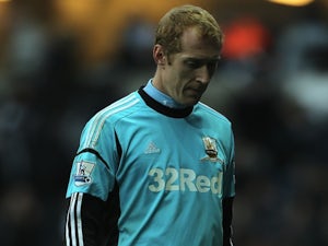 Swansea keeper Gerhard Tremmel after conceding three before half-time against Norwich on December 8, 2012