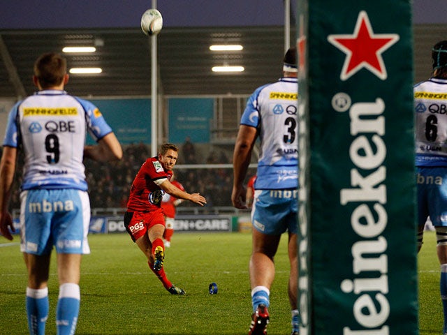 Johnny Wilkinson scores for his team against Sale on December 8, 2012