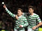 Celtic's Kris Commons celebrates his winning penalty on December 5, 2012