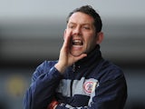 Accrington Stanley manager Leam Richardson on the touchline in the match against Burton Albion on December 9, 2012