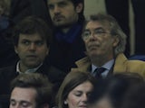 Inter president Massimo Moratti in the stands on March 13, 2012