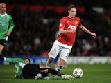 Man Utd's Nick Powell in action against Cluj on December 5, 2012
