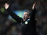 Villa boss Paul Lambert appeals during the game with Stoke on December 8, 2012