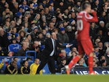 Chelsea boss Rafa Benitez on the touchline on December 5, 2012