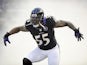 Baltimore Ravens' Terrell Suggs roars on December 2, 2012