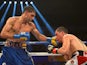 Amir Khan lands a punch at Carlos Molina on December 15, 2012