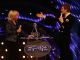 Bradley Wiggins talks to host Sue Barker at Sports Personality of the Year on December 16, 2012