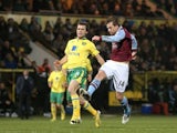 Villa's Brett Holman equalises in the cup against Norwich on December 11, 2012