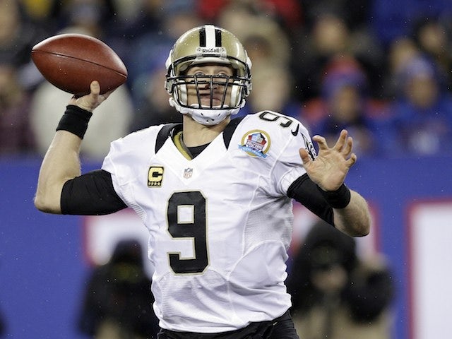 Drew Brees of the New Orleans Saints on December 9, 2012