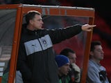 Coventry City manager Mark Robins instructs his players on the touchline on December 15, 2012