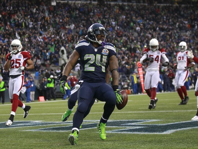 Marshawn Lynch of the Seattle Seahawks on December 9, 2012