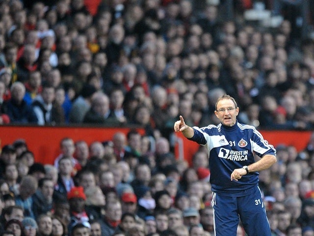 Sunderland manager Martin O'Neill at Old Trafford on December 15, 2012