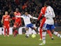 Lyon's Michel Bastos takes a shot against Nancy during their 1-1 on December 12, 2012