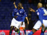 Birmingham City's Papa Bouba Diop celebrates scoring the equaliser on December 15, 2012