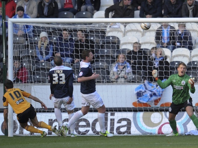 Hull's Robert Koren scores against Huddersfield on December 15, 2012