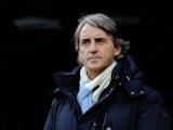 Man City boss Roberto Mancini against Newcastle on December 15, 2012
