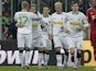 Borussia Monchengladblach's Thorben Marx celebrates scoring on December 14, 2012