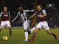 West Brom's Youssuf Mulumbu battles with Mark Noble on December 16, 2012