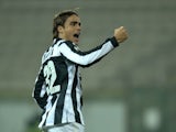 Juventus' Alessandro Matri celebrates a goal against Cagliari on December 21, 2012