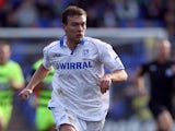 Tranmere loanee Ben Gibson in action against Yeovil on October 13, 2012