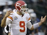 Chiefs QB Brady Quinn in action against Oakland on December 18, 2012