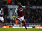 Carlton Cole celebrates scoring the first for The Hammers on December 22, 2012